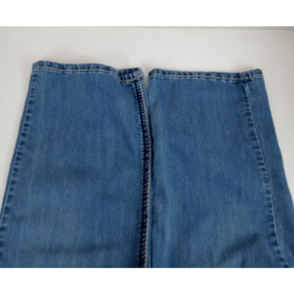 Nine West Metallic Embroidered Thick Stitched Studded Distressed Jeans 14/31 - Picture 5 of 8